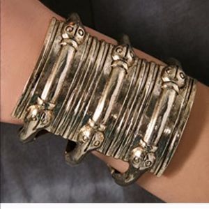 LOW LUV x Erin Wasson gold snake cuff bracelet